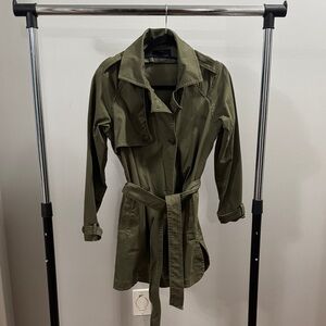 Lucky Brand Olive Women's Trench Coat
